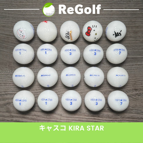 【中古】 ロストボール キャスコ KIRA キラ スター ホワイト 20球 Cランク ゴルフボール リゴルフ